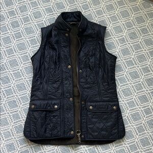 Barbour Women's Wray Diamond-Quilted Gilet Black Vest - Size US 6